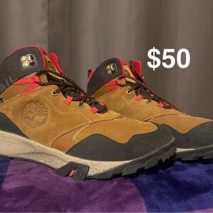 Timberland Men's Tan and Black Sneakers